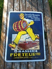Plaque emaillee publicitaire - plaque,