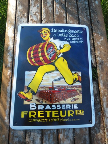 Plaque emaillee publicitaire - plaque,