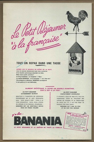 Publicité papier banania - papier,