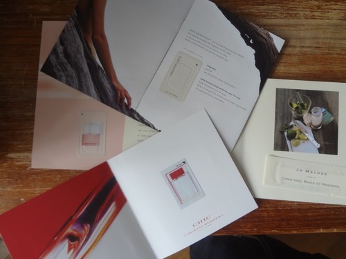 Lot carte échantillon - carte, parfum