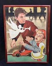 Tableau vintage gouache - vintage, 50'
