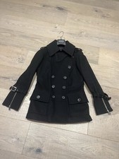Magnifique Caban en laine noir marque Barbara Bui