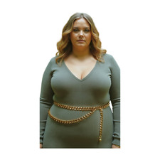 Femme Métal Or Chaîne Boutons Ceinture Mode Hip Haut Taille Balle Charme Plus XL