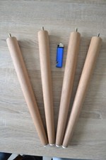 4 pieds fuseau coniques à visser, en bois 40cm