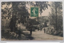 Urville (Aube) - Rue de Bouillon - Attelage, Cheval, Homme portant un fagot de B