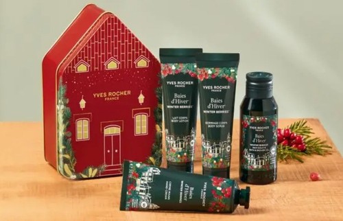 Boîte métal maison - , noël