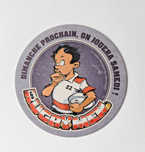 Sous bock bière - sous, rugbymen