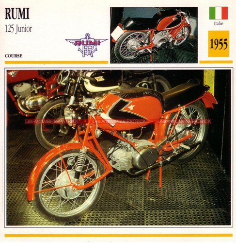 Rumi 125 junior 1955 - 125, fiche