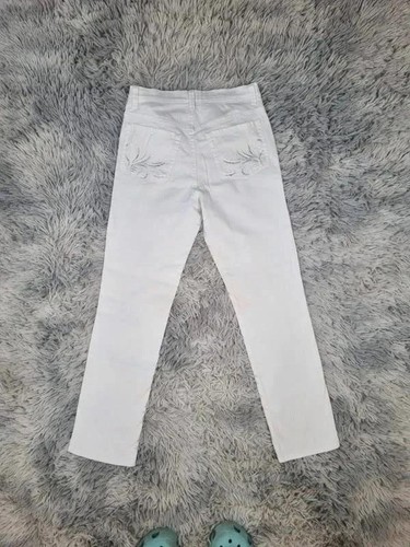 Jeans blanc brodé vintage y2k