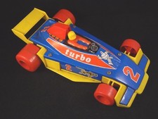 Ancien jouet voiture de course formule 1 JOUSTRA MICHELIN Numéro 2 L: 22 cm
