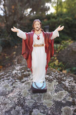 RE0306  FIGURINE STATUETTE CHRIST 20 cm SACRE COEUR  JESUS   CHRETIEN VIERGE