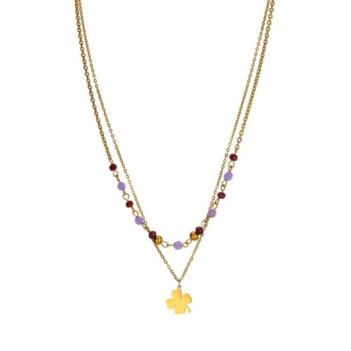 Collier double rangs - , violet