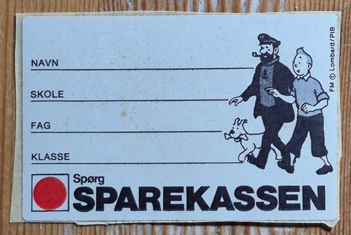 Tintin autocollant spørg - autocollant,