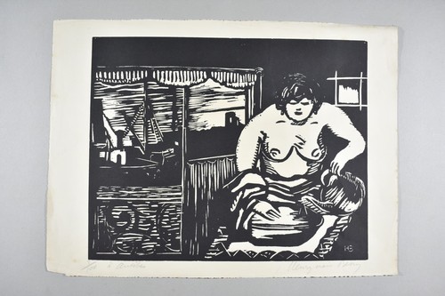 Linogravure xxe antibes - -, a