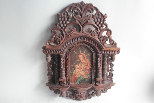 Ancien retable bois - ancien,