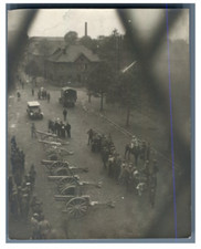 France, Bully-les-Mines, Exposition d'armes  Vintage silver print. 3 canons