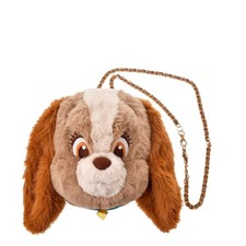 Pochette en peluche 2 voies visage Lady and the Tramp Japan Tokyo Disney Stor...