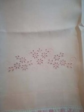 Set asciugamani Grande + ospite in puro lino rosa.