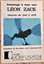 Léon Zack, affiche exposition à la galerie Mony Calatchi, 1976