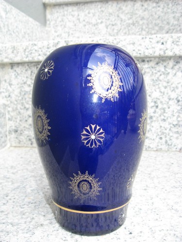 Vase porcelaine bleu four - porcelaine,