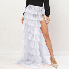 Femmes Long Maille Jupe Tutu Superposé dessus de Banquet Fête Mariage Demoiselle