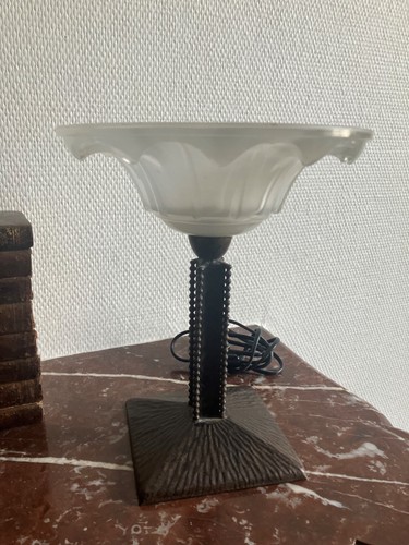 Jolie lampe art déco fer - art,