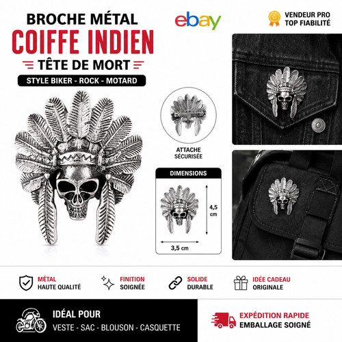 Broche badge metal - metal, de