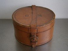 Boite ronde Cuir piqure