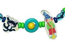 Chaîne de Poussette Sorcière Bois Sans Clipse 52x8,5x2,5 CM Poussette Jouet Déco