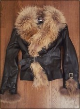 Veste en cuir véritable et