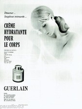 PUBLICITE ADVERTISING 115  1964  GUERLAIN  cosmétiques créme hydratante corps