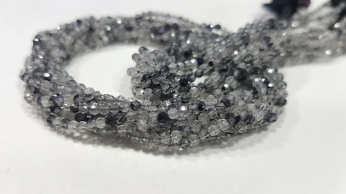 Noir naturel rutile rondelle - naturel,