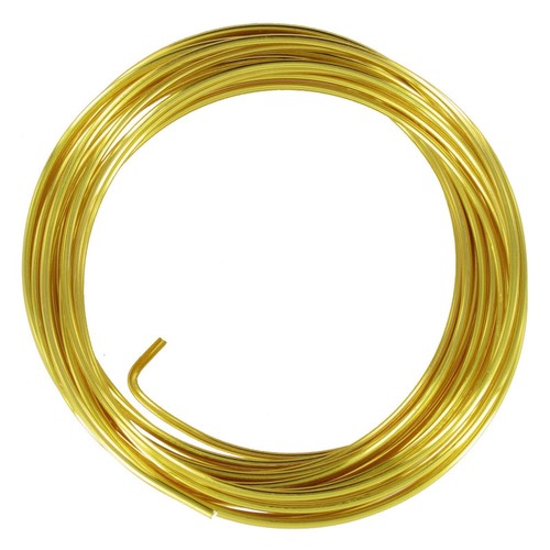 Fil aluminium doré 2 m - -,