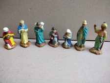 Lot de 7 Santons DEVINEAU Crèche Nativité...Max 7,7 Cm... 