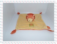 ⑥ - Doudou Semi Plat Carré Lion Jaune Orange Les Loustics Moulin Roty