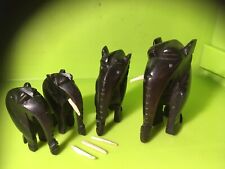 4 X Statuette Eléphant En