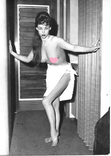 Artistique brune aux seins - nu,