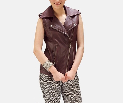 Manteau gilet bordeaux pour