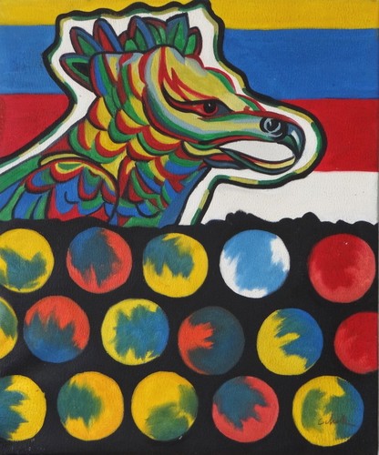 Tableau abstrait peint - tableau,