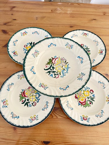 Assiettes longwy vieux rouen - 4,
