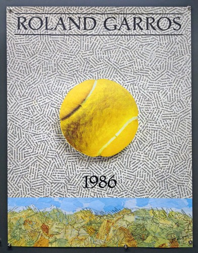 1986 affiche roland - affiche, garros