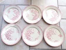 6 assiettes anciennes sarreguemines Fleurs de champs Pexonne