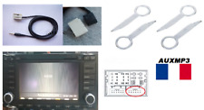 Cable auxiliaire mp3 pour autoradio RNS2 VW T5 multivan + 4 clé extraction