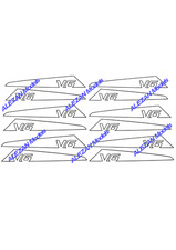 ALEZAN MODELS . DECALCOMANIES . ALPINE A 310 . BANDEAU LATERAL AR . NOIR .1/18 .