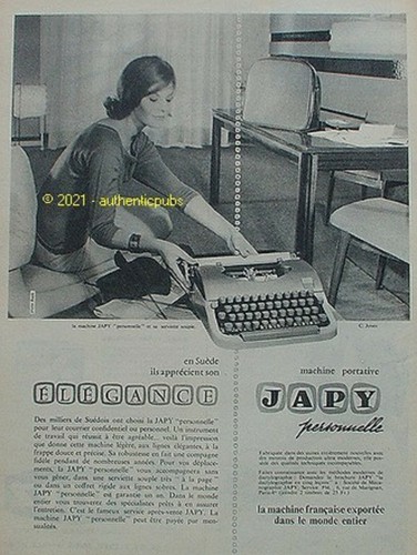 Publicite japy machine - publicite, a