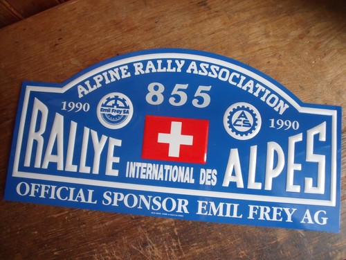 Plaque rallye des - rallye, alpes