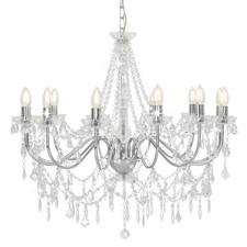 Lustre avec Perles Doré Lampe