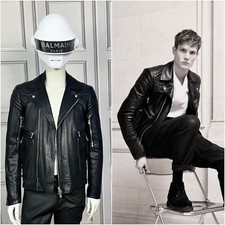 UltraRare & Great Balmain AW13 Geometric Leather Biker Jacket