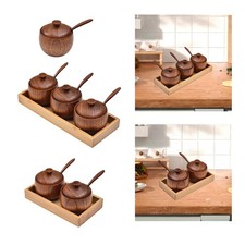 Pot à épices en bois, boîte