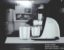 AMZCHEF ZM1501 Centrifugeuse Slow Extracteur de Jus Légumes Et Fruits 150W, Gris